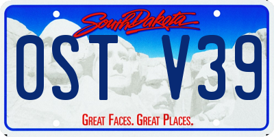 SD license plate 0STV39