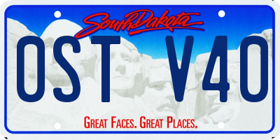 SD license plate 0STV40