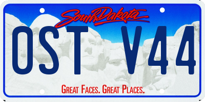 SD license plate 0STV44