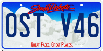 SD license plate 0STV46