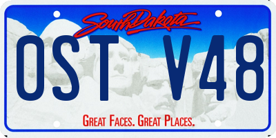 SD license plate 0STV48