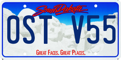 SD license plate 0STV55