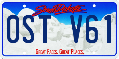 SD license plate 0STV61