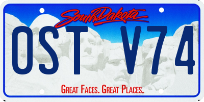 SD license plate 0STV74