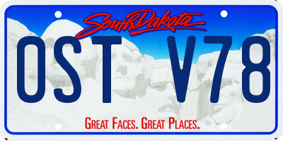 SD license plate 0STV78