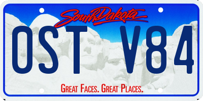 SD license plate 0STV84