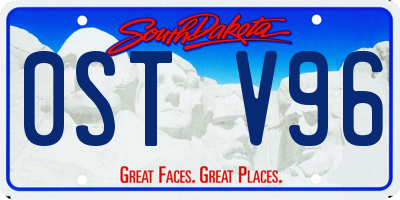 SD license plate 0STV96