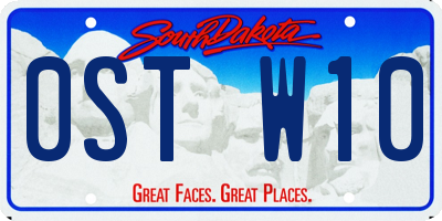 SD license plate 0STW10
