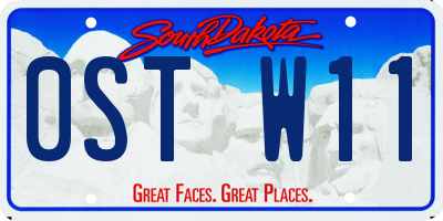 SD license plate 0STW11