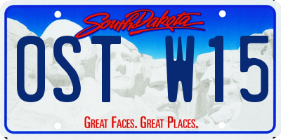 SD license plate 0STW15