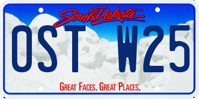 SD license plate 0STW25
