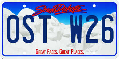 SD license plate 0STW26