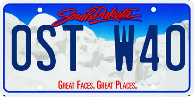 SD license plate 0STW40