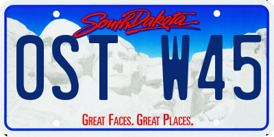 SD license plate 0STW45