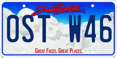 SD license plate 0STW46