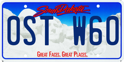 SD license plate 0STW60