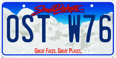 SD license plate 0STW76