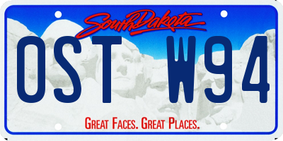 SD license plate 0STW94