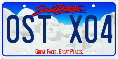 SD license plate 0STX04