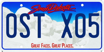 SD license plate 0STX05
