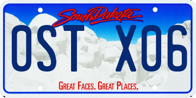 SD license plate 0STX06