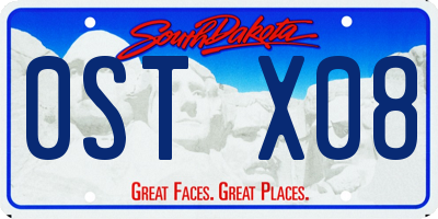 SD license plate 0STX08