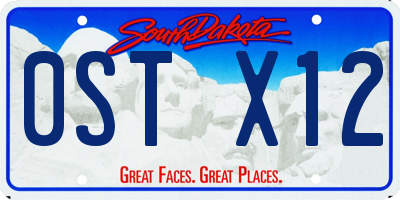 SD license plate 0STX12