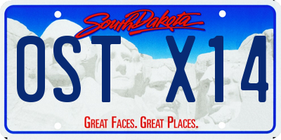 SD license plate 0STX14