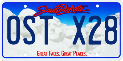 SD license plate 0STX28