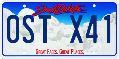 SD license plate 0STX41