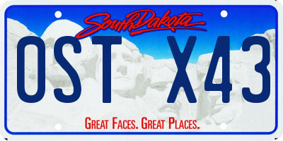 SD license plate 0STX43