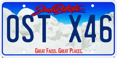 SD license plate 0STX46