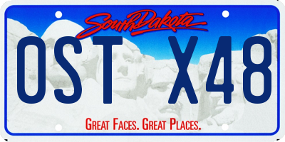 SD license plate 0STX48