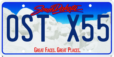 SD license plate 0STX55