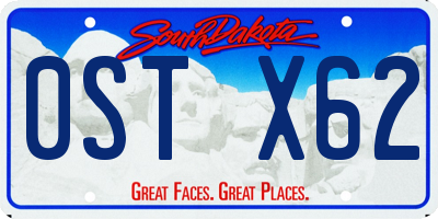 SD license plate 0STX62
