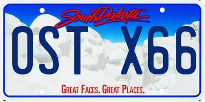 SD license plate 0STX66