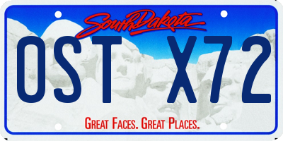 SD license plate 0STX72