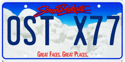 SD license plate 0STX77