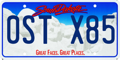 SD license plate 0STX85