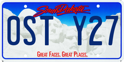 SD license plate 0STY27