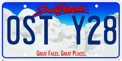 SD license plate 0STY28