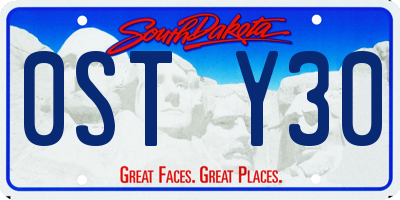 SD license plate 0STY30