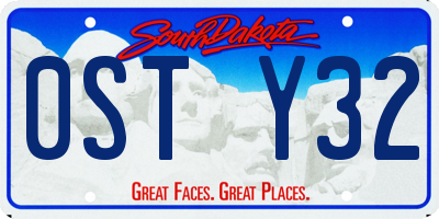 SD license plate 0STY32