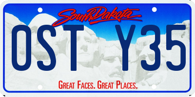 SD license plate 0STY35