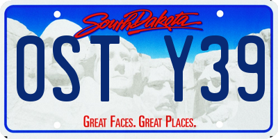 SD license plate 0STY39
