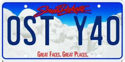 SD license plate 0STY40