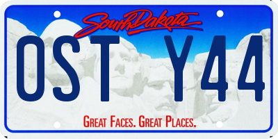 SD license plate 0STY44