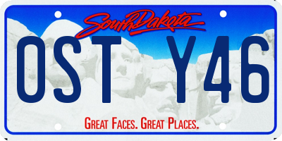 SD license plate 0STY46