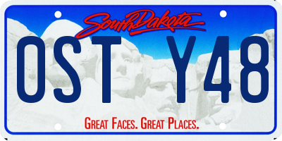 SD license plate 0STY48