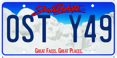 SD license plate 0STY49